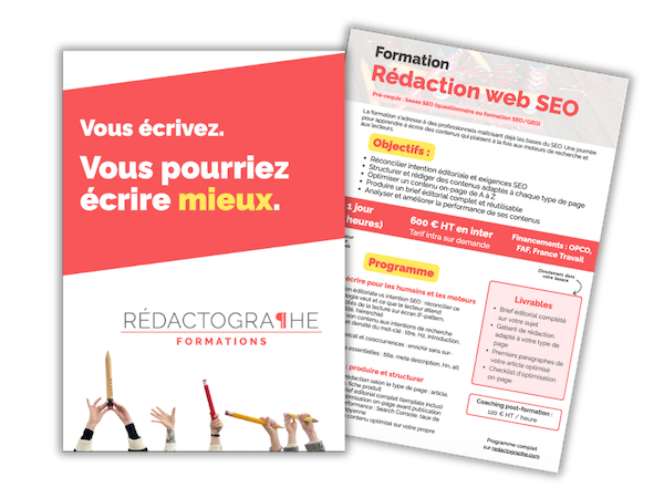 catalogue formation rédaction